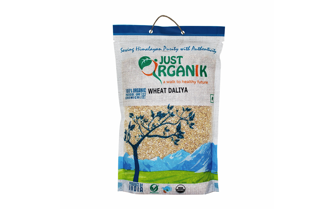 Just Organik Wheat Daliya    Pack  500 grams